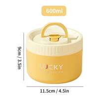 Portable 304 Stainless Steel Thermal Lunch Box With Cutlery&Lunch Bag, Cute Capybara Pattern Leak Proof Bento Box, Microwave Safe&Hot Water Heating, Insulated Anti Scalding Lunch Container, Reusable Fruit Salad Food Storage Container, Suitable For Student And Adult Use In School, Office, Outdoor Camping, Picnic, Travel