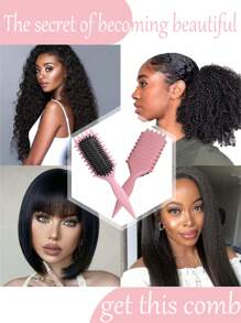 Nuevo set de cepillos para definir el rizado, 1 pieza Cepillo redondo limpiador de cabello, 1 pieza Cepillo moldeador y definidor de rizo para cabello rizado de mujer, diseñado por Candybrush