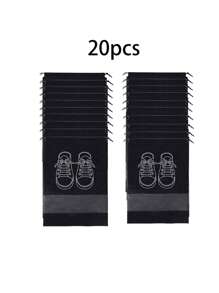 20 Peças Sacos de Cordão para Sapatos de Viagem, Bolsas de Armazenamento à Prova de Poeira, Organizadores de Sapatos de Tecido para Viagens, Exterior, Transparente, À Prova d'Água - Multicolorido - Visão 13