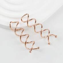 4 Stück/10 Stück Metall Spiral Haarclips für Hochsteckfrisuren, Winterhaaraccessoires für Frauen in Schwarz, Gold, Silber und Roségold zum Stylen von Frauenhaaren oder für den Einsatz in Make-up-Wäschen, Salon-Coiler, DIY-Haarknoten, Haarnadeln, Haarknoten-Maker, Haarteile, Haarstyling-Pins, Schulsachen