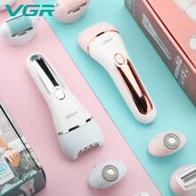 VGR IPX7 Waterproof 6in1 Grooming Kit Lady Shaver Epilator Rechargeable Foot Callus Remover V-733 - Pink - View 6