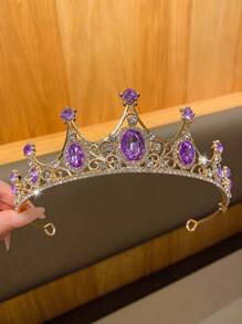 1pc Fashionable Crown Headband, Suitable For Performance And Birthday Use - Multicolor - View 6