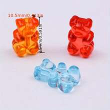 50/100/200pcs Acrylic Gummy Bear Beads, Vibrant Mixed Colors, Glossy Transparent Spacer Beads Suitable For DIY Jewelry Making, 11x16mm - Variety Of Clear Colors, Ideal For DIY Bracelets And Jewelry