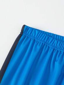 Teen Boy Quick Dry Breathable Mesh Sports Shorts, Loose Fit, Outdoor Workout Shorts - Blue - View 6