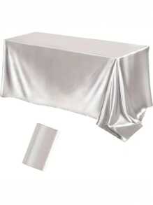 1PC Luxury Satin Tablecloth Glittering Rectangular Fabrics Of Various Colors Perfect For Weddings, Ceremonies, Festivals And Birthday Parties Multifunctional Dining Table Layout | Elegant Tablecloth | Tablecloth