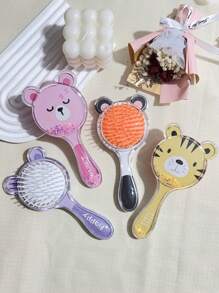 1把可爱卡通透明闪光梳，双面老虎熊猫图案，便携迷你发梳，适合随身携带，发梳，梳子，美发工具，美发产品和配件，理发店美容旅行必备，返校季，旅行度假必备，女士美发配件，刷子，发刷，梳子，解结梳，发刷，木梳，发刷，迷你发刷，解结梳，发刷，卷发刷，美发设备，小梳子，迷你发梳，旅行必备，旅行必备，发型，美发，发刷，背梳，造型刷，卷发刷，边缘刷，发梳，梳子，梳头发，发梳套装，梳头发，卷发梳，解结梳，女士发梳，头发，旅行，美发产品，美发工具，美发用品，理发师，理发师配件，理发店，美发设备