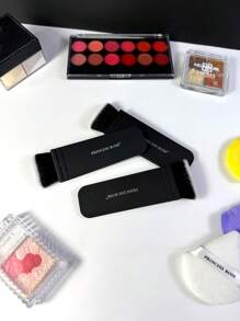 Princess Rose Pincel de maquillaje con cabeza plana de princesa rosa, se puede usar para base, polvos sueltos y otros usos especiales de pincel de maquillaje - Negro - Ver 3