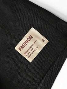 1 Pair Of Men's Summer Casual Sporty Corduroy Loose Shorts, With Comfortable And Soft Fabric, Suitable For City Dates, Strolls, Travels, Etc. - Black - View 4