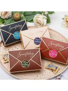 500pcs/Roll Birthday Graffiti Self-Adhesive Stickers, 1 Inch Round, 18 Patterns, Black Print/Colorful Foil, Birthday Party Decoration, Gift Wrapping, Envelope Card, Commercial DIY Decor Labels, PVC Waterproof Sealing Stickers - Multicolor - View 7