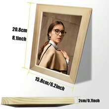 1pc Customized Photos Wooden Photo Frames, A Photo Frame Stand Or A Set Of Photo Walls,Suitable For Home, Living Room, Office Decoration,Personalized Easter Gifts, Customized Photos On Cardboard Birthday Graduation