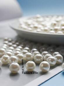 6mm-16mm/500pcs/200pcs/100pcs/50pcs Round Polished Smooth Hole Beads For DIY Bracelet, Necklace Accessories