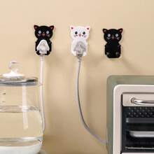 4pcs Cartoon Cat No-Drill Electrical Socket Hanger