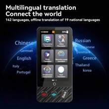 1 pieza Traductor portátil en línea de 142 idiomas, Traducción de voz/foto/grabación bidireccional en tiempo real con IA, 19 idiomas de traducción sin conexión, recargable por USB, compatible con WiFi y conexión inalámbrica, esencial para viajes, negocios y aprendizaje
