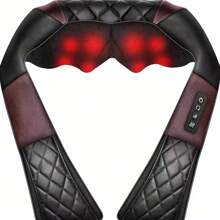 DAILYLIFE Neck And Back Massager, Electric Shoulder Massager, Car Neck Massage Pillow For Neck, Back, Shoulder, Foot, Leg Massage, Relieve Muscle Pain, Perfect Present For Man/Woman/Family, Valentine's Day Gift - Black and Brown - View 2