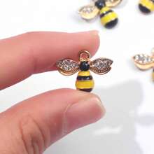 Bee Charm Pendants With Rhinestone, Honeybee Charms Pendants For Jewelry Making, DIY Craft, Earring, Necklace And Bracelet