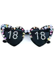 1pc Pearl Candy Glasses - 18th, 21st, 30th, 40th, 50th Birthday, Birthday Party Accessory Gift, Suitable For Birthday Party Wear Halloween Basics Fall Winter Women Outfits Clothes Business Casual Gifts For Summer Beach Vacation,Outdoor,Travel - Number - View 16