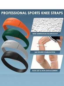 Knee Brace For Women & Men With Patella Band Stabilizer - Adjustable Knee Compression Sleeve For Running, Basketball, Hiking | Non-Slip Silicone Support & Pain Relief - Multicolor - View 3