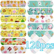 30/60/120 piezas de Curitas con diferentes patrones de dibujos animados, vendajes de primeros auxilios, yeso, artículos esenciales para el hogar, viajes, campamentos, picnics, escalada y exploración, curitas, vendaje desechable (Vocabulario fácil de asociar: Vendas adhesivas de reparación avanzadas | Protección de heridas resistente al agua y amigable con la piel)