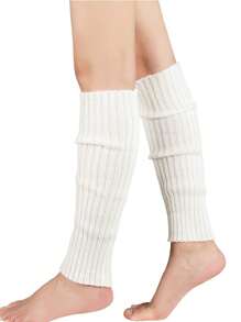 Women's Orange Leg Warmers, Neon Ribbed Leg Warmers, 80s/90s Party, Sports, Yoga, Y2K Style Fashion Accessory, Comfortable & Warm - Multicolor - View 15