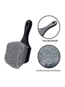 轻松清洁您的汽车车轮和轮胎 - 软毛洗车刷所有外表面和车轮刷（适用于汽车、卡车、SUV、房车、摩托车等）