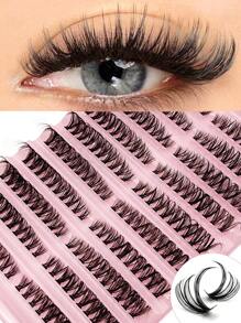 200Pcs D Curl 10 Rows 30D Individual Lash Clusters 8-16mm DIY Lash Clusters Extra Fluffy&Natural Look Reusable Individual Eyelash Extension For Self Use At Home Or On-The-Go For Daily Life&Wedding&Dating&Party&Music Festival