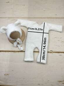 2 szt./zestaw noworodkowego stroju do fotografii, rekwizyty do sesji zdjęciowej dla niemowląt, ubrania w stylu niedźwiedzia, pamiątkowe akcesoria do zdjęć, baby shower, prezenty wielkanocne, rzeczy dla dziewczynek/chłopców