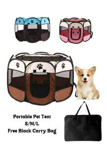 Portable Foldable Pet Tent For Cat Fence,Dog Fence Rabbit Fence,Easy To Use Outlook - Blue - View 1