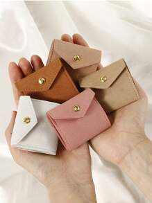 1件装奢华麂皮首饰卷式收纳盒 - 高级耳环、戒指、耳钉、项链收纳盒 - 小巧便携，保护性强，是度假、旅行的理想之选，女士首饰盒，首饰收纳盒