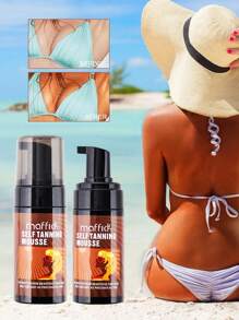 自助晒黑摩丝，古铜色，让肌肤自然亮泽，保湿，无需日光浴 - 彩色 - 查看 3