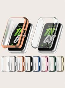 1pc Solid Color Casual Electroplated TPU Full Edge Scratch-Resistant Protective Case Compatible With Samsung Galaxy Fit 3 Smart Band - Galaxy Fit 3 - View 12