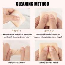 3Pcs Powder Puff, Triangle+Square+Round Dual Use Powder Puff, Soft Velvet Powder Puff For Flawless Makeup Finish, Powder Puffs For Pressed Powder