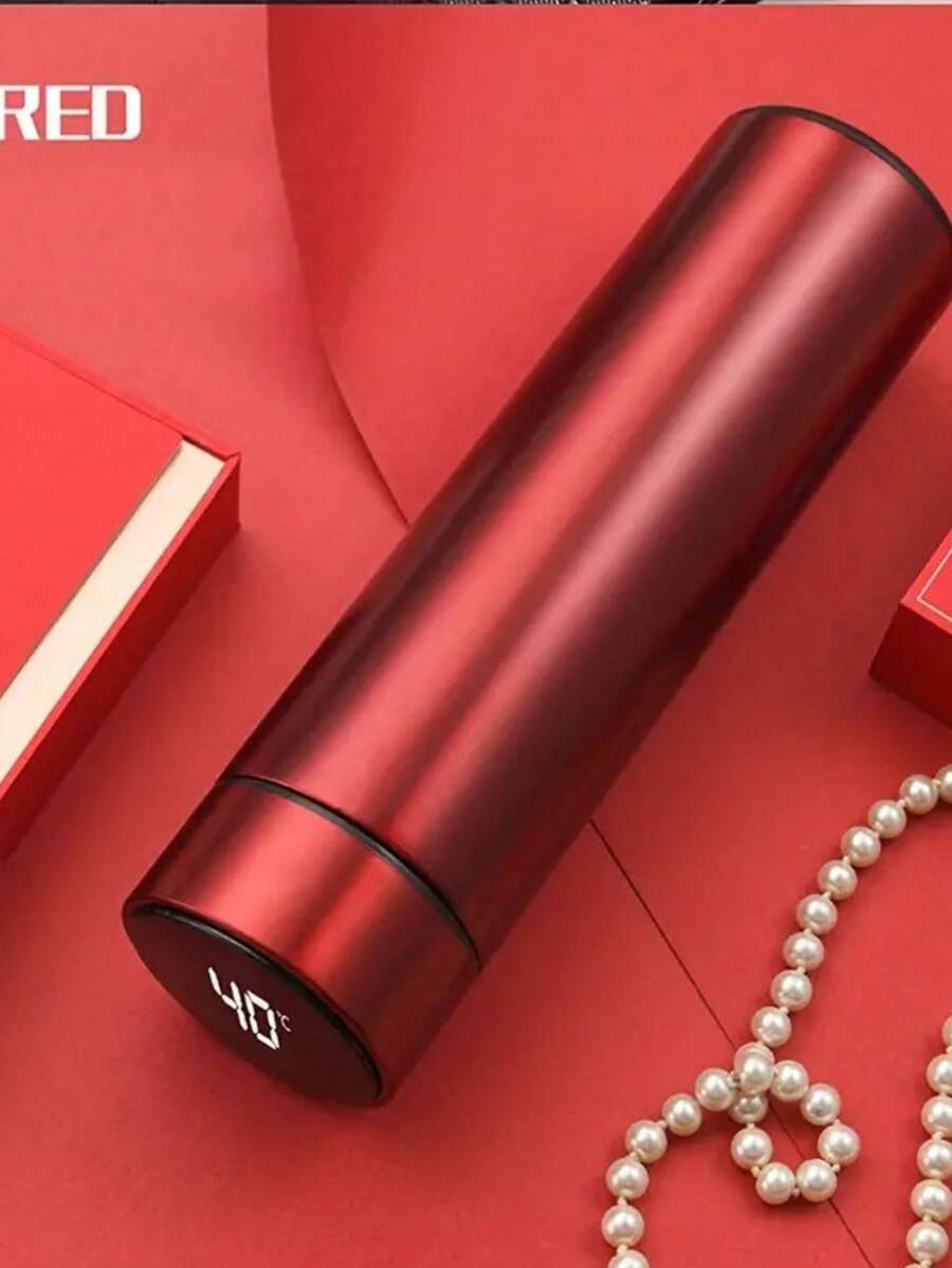 500ml Temperature Straight  Cup -304 Stainless Steel Double-Layer Vacuum Intelligent Temperature Measuring Cup Business Car Gift