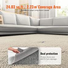 Carpet Pad Clip, 9' X 12'/4' X 6'/8' X 10' Protective Cushioned Carpet Pad, 0.24"/0.47" Thick - Double Sided Felt, 2-3㎡/7-8㎡/10-11㎡ Area Range Premium Comfort Underfoot Carpet Pad Carpet Pad For All Floors, Gray - 24.03 Sq.ft,48 X 72 Inches - View 6