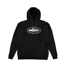 Streetwear Corteiz Alcatraz Kangaroo Sweatshirt Custom Printed Unisex Fashion Blouse - 黑色 - 查看 2