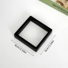 5pcs Transparent Dustproof PE Box Thin Film Floating Display Box For Rings, Jewelry, Necklace Packaging & Storage For Women Storage Organizer Travel Essentials Father Gift Back To School