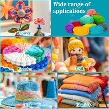 12pcs Acrylic Yarn Set, Knitting & Crocheting Yarn For DIY Handmade Projects Like Sweaters, Scarves, Hats, Jackets