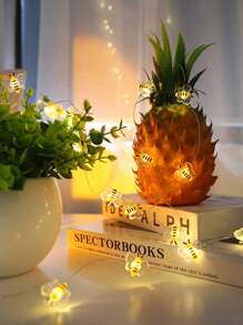 1串蜜蜂LED灯串，1米/3.28英尺、2米/6.56英尺、3米/9.84英尺可选，蜜蜂造型仙女灯，适用于卧室、客厅、植物、露台、派对、婚礼，营造温馨氛围，电池供电（不含电池） - 暖光 - 查看 10