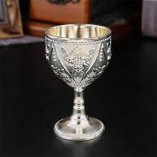 1pc Rose Design Stemware Glass, Suitable For Wine, Juice, Beverage, Water, High-End Restaurant And Home Use, Multi-Color Options, Decorative Tabletop Craft