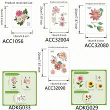 1pc 2D Pink & White Floral Switch Sticker, Self-Adhesive Removable Bedroom Outlet Decorative Sticker, Slight Color Difference May Exist Due To Lighting Conditions - Multicolor - View 4