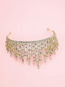 European Regal Palace Style Luxurious Bridal Crown, Queen Stage Performance Dress Accessories, Crown - Silver - View 4