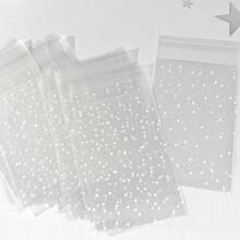 100 个透明圆形波点图案礼品包装袋，平口包装袋，小礼品包装袋 DIY 礼品袋，用于节日、生日、婚礼、派对礼品包装袋。、小礼盒、礼品包装、礼品包装、礼品袋、伴娘礼物、礼品袋、情人节、情人节、情人节、情人节礼品袋、我的第一个情人节、情人节物品、情人节装饰品 - 無色 - 查看 10