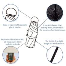 1pc Mini Foldable Umbrella UV Protection Mini Sun Umbrella Dual Use Portable Box To Store Sunshade Umbrella Mini Umbrella