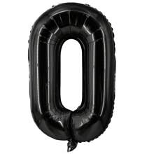 16 英寸黑色字母和数字气球铝箔氦气黑色字母派对气球聚酯薄膜气球字母和数字气球铝箔适用于生日婚礼周年派对装饰 - 黑色 - 查看 25