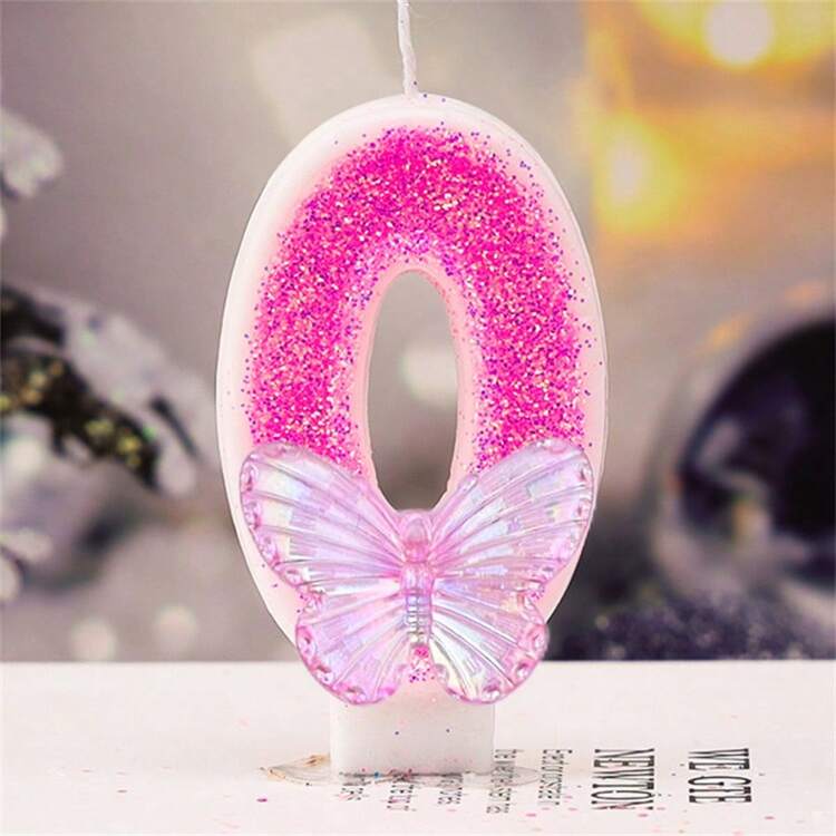 渐变紫蝴蝶数字蜡烛女神蛋糕创意公主女性生日甜品桌装饰卡、房间装饰、礼物、生日蜡烛、生日装饰、生日快乐、蛋糕蜡烛、房间装饰毕业 - 漸變紫 - 查看 11