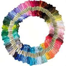 Bracelet String 50 Skeins Rainbow Color Embroidery Floss Cross Stitch Embroidery Thread Cotton Floss Bracelet Yarn, Craft Floss
