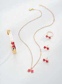 5pcs/Set Children's Bow Jewelry Gift Set - Multicolor - View 6