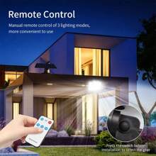 NetHong 106 LED Solar Light Outdoor With Motion Sensor, IP65 Waterproof, 120° Lighting Angle, Solar Wall Light For Garden With 5m Cable - Black - View 7