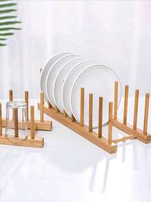 1 st. Houten bestek opbergrek, afdruiprek, afdruiprek