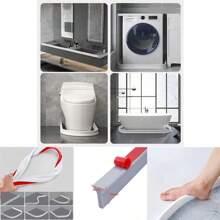 Tira impermeable en forma de T para baño, piso de baño, encimera de cocina, tira de separación de áreas seca y húmeda, tira impermeable autoadhesiva