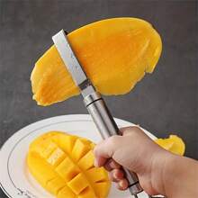 Mango-Schneidegerät & Schäler aus Edelstahl - einfache Entkernung, perfekt für Obst & Gemüse, Küchenhelfer